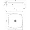 Верхній душ з тримачем GENEBRE Tau35oval (R6311208+B6511318)